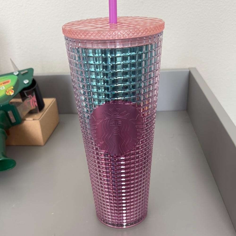 Starbucks Pink and Blue Studded Tumbler